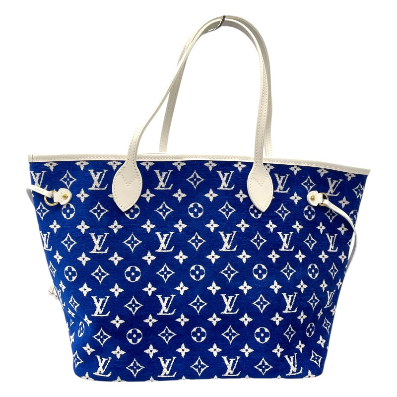 ルイ・ヴィトン LOUIS VUITTON ネヴァーフルMM M46220 ブルー ジャガードベルベット レディース トートバッグ