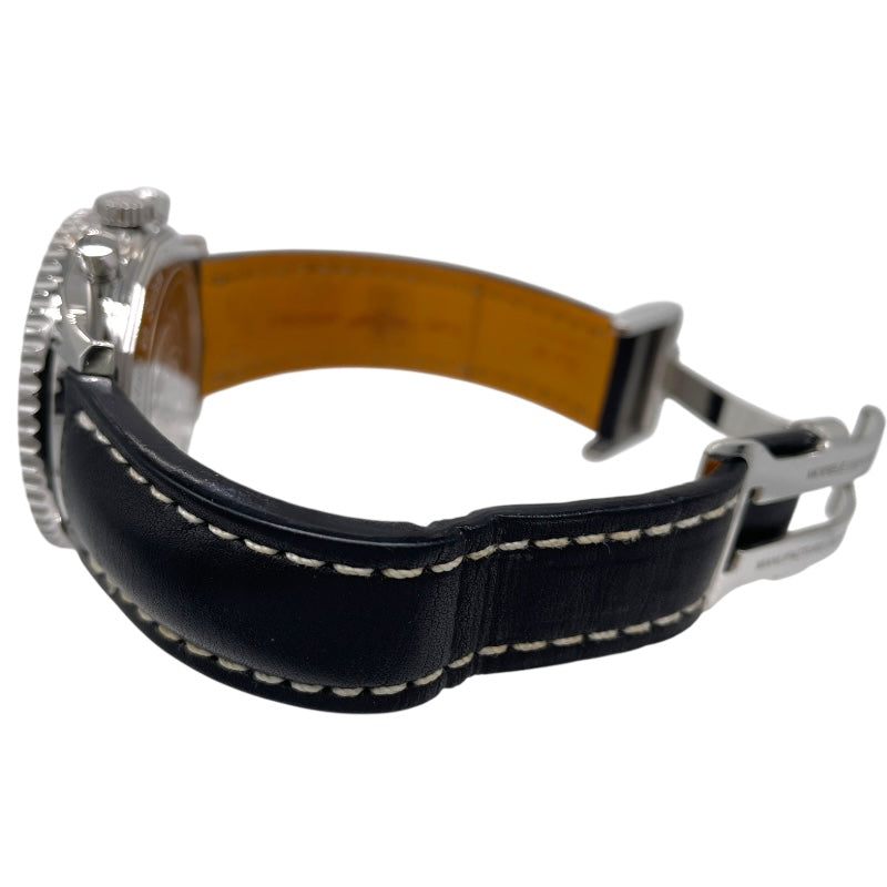 ブライトリング BREITLING ナビタイマー01 46 AB012721 ブラック×シルバー SS/レザーベルト メンズ 腕時計