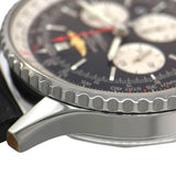 ブライトリング BREITLING ナビタイマー01 46 AB012721 ブラック×シルバー SS/レザーベルト メンズ 腕時計