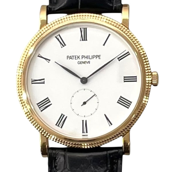 パテック・フィリップ PATEK PHILIPPE カラトラバ 5119R ホワイト K18PG/革ベルト（社外品） 手巻き メンズ 腕時計