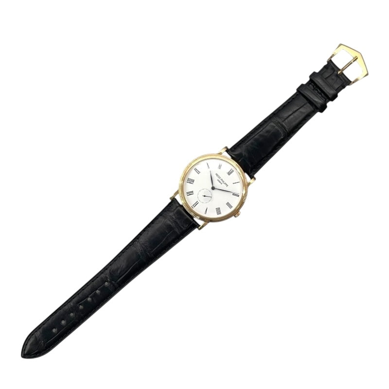 パテック・フィリップ PATEK PHILIPPE カラトラバ 5119R ホワイト K18PG/革ベルト（社外品） 手巻き メンズ 腕時計