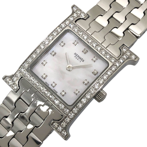 エルメス HERMES Hウォッチ HH1.230 ホワイトシェル SS レディース 腕時計