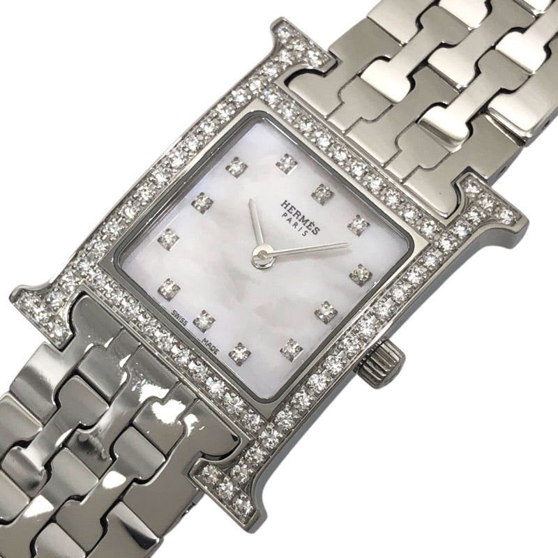 エルメス HERMES Hウォッチ HH1.230 ホワイトシェル SS レディース 腕時計
