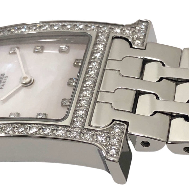 エルメス HERMES Hウォッチ HH1.230 ホワイトシェル SS レディース 腕時計