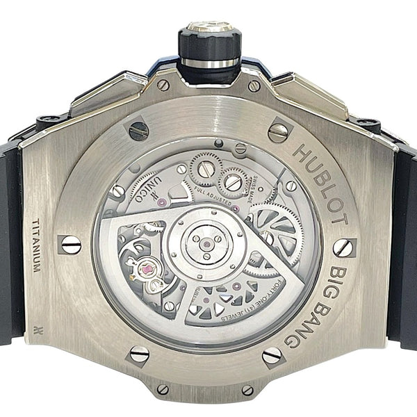 ウブロ HUBLOT ビッグバン ウニコ GMT チタニウム ブルー 471.NL.7112.RX チタニウム/ラバー メンズ 腕時計