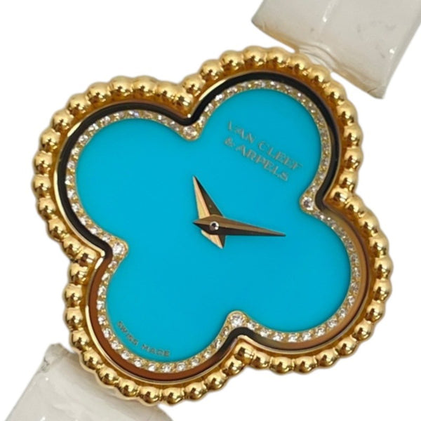 ヴァンクリーフ＆アーペル Van Cleef & Arpels スウィート アルハンブラ ターコイズ VCARPBEH00 K18YG レディース 腕時計
