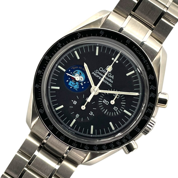 オメガ OMEGA スピードマスター プロフェッショナルクロノグラフ スヌーピーアワード 357851 ブラック SS 手巻き メンズ 腕時計