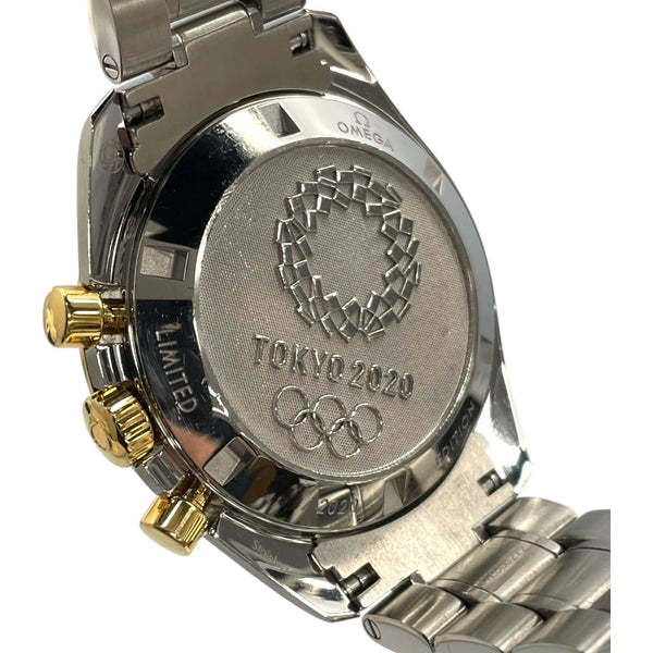 オメガ OMEGA スピードマスター ムーンウォッチ クロノグラフ 東京オリンピック  522.20.42.30 ブラック K18/SS 手巻き メンズ 腕時計