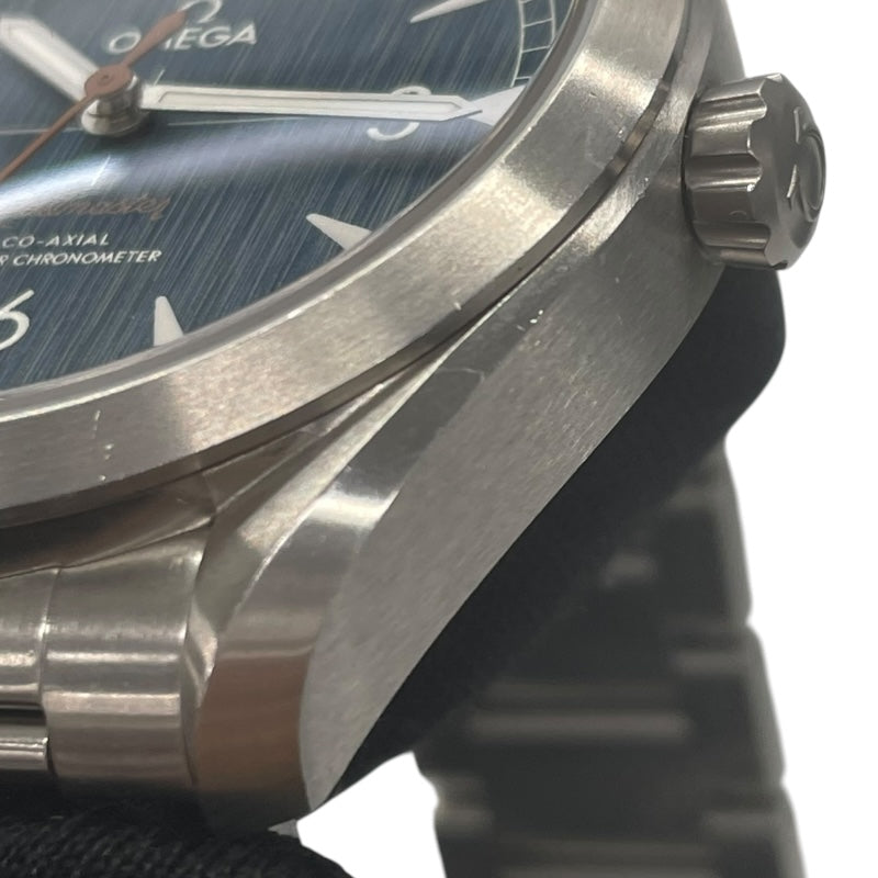 オメガ OMEGA シーマスターレイルマスター コーアクシャルマスター クロノグラフ 220.10.40.20.03.001 ブルー SS 自動巻き メンズ 腕時計