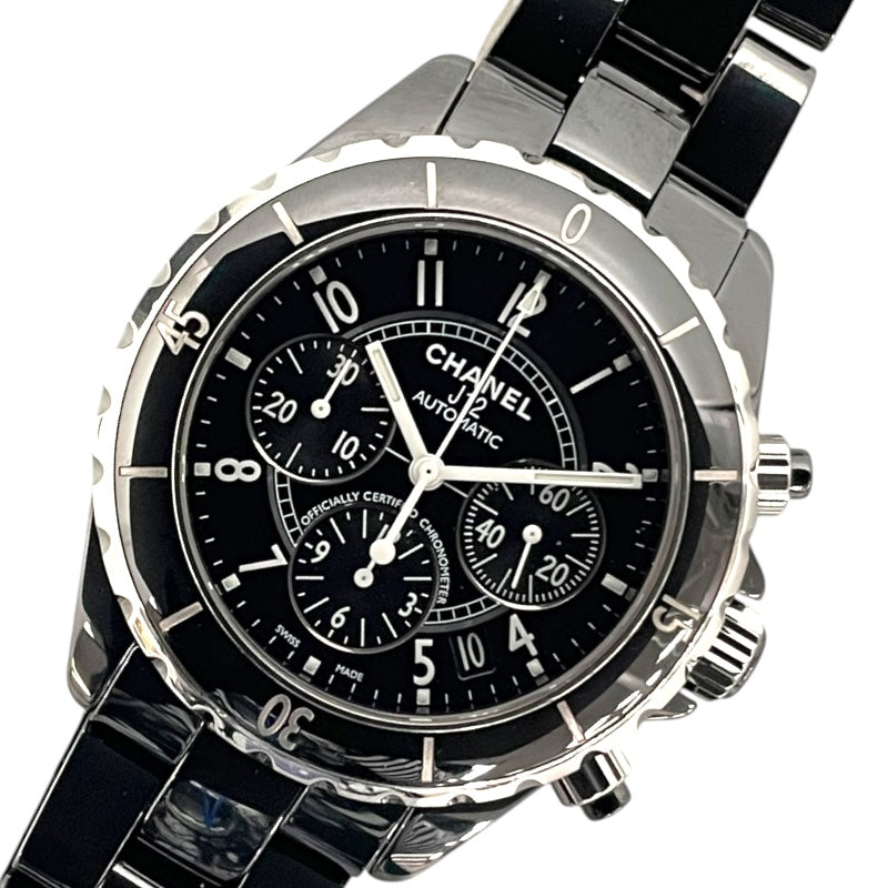 シャネル CHANEL J12 クロノグラフ 41MM H0940 ブラック セラミック/SS 自動巻き メンズ 腕時計