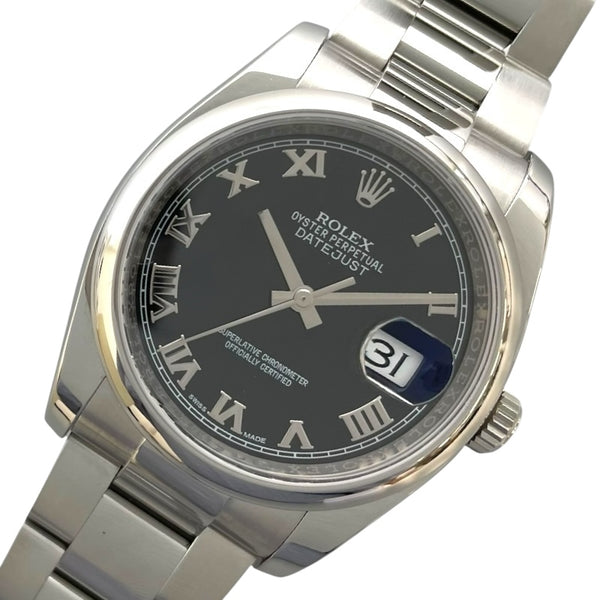 ロレックス ROLEX デイトジャスト36 116200 ブラック SS 自動巻き メンズ 腕時計