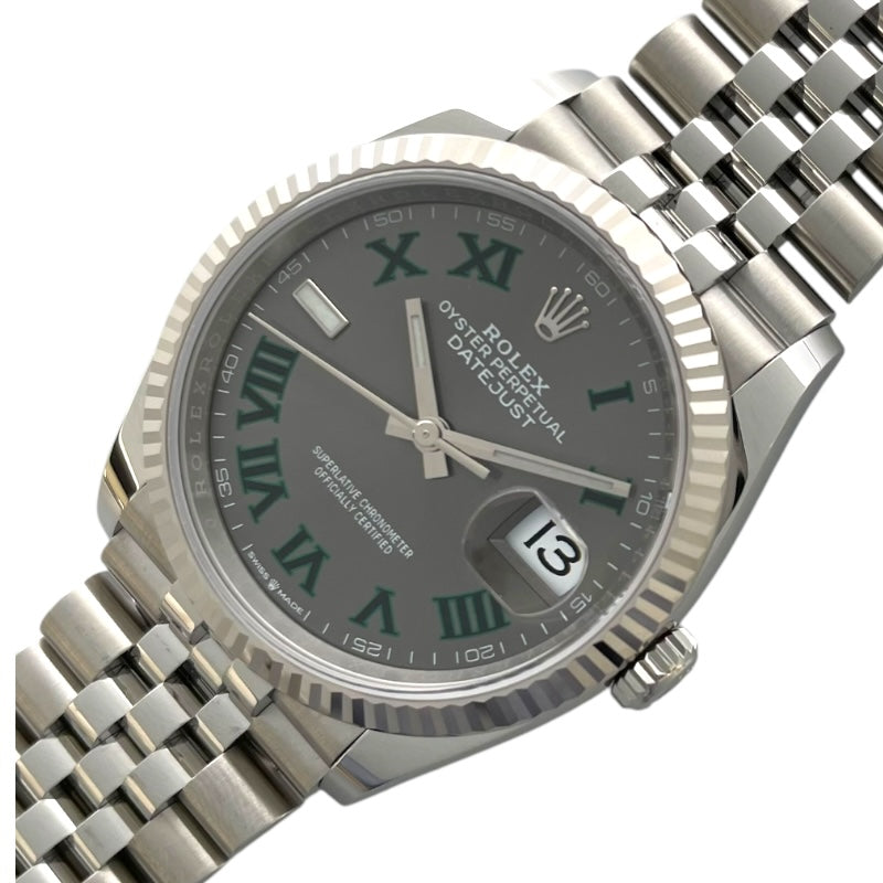 ロレックス ROLEX デイトジャスト36 ランダムシリアル 126234 スレート K18WG/SS 自動巻き メンズ 腕時計