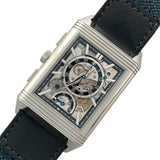 ジャガー・ルクルト JAEGER-LE COULTRE レベルソ・トリビュート クロノグラフ 216.8.S0 (Q389848J) ブルー SS 手巻き メンズ 腕時計