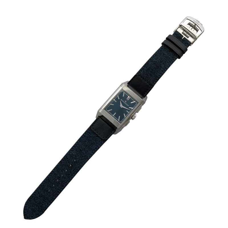 ジャガー・ルクルト JAEGER-LE COULTRE レベルソ・トリビュート クロノグラフ 216.8.S0 (Q389848J) ブルー SS 手巻き メンズ 腕時計
