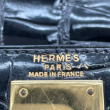 エルメス HERMES ケリー28　外縫い 〇V刻 ブラック　ゴールド金具 ポロサス レディース ショルダーバッグ