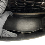 エルメス HERMES ケリー28　外縫い 〇V刻 ブラック　ゴールド金具 ポロサス レディース ショルダーバッグ