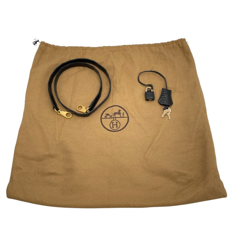 エルメス HERMES ケリー28　外縫い 〇V刻 ブラック　ゴールド金具 ポロサス レディース ショルダーバッグ