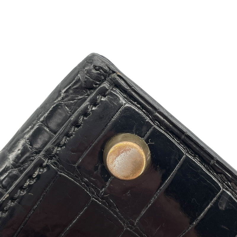 エルメス HERMES ケリー28　外縫い 〇V刻 ブラック　ゴールド金具 ポロサス レディース ショルダーバッグ