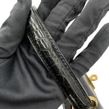 エルメス HERMES ケリー28　外縫い 〇V刻 ブラック　ゴールド金具 ポロサス レディース ショルダーバッグ