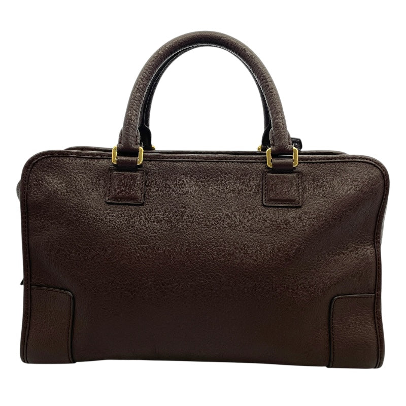 ロエベ LOEWE アマソナ36 ブラウン レザー レディース ハンドバッグ
