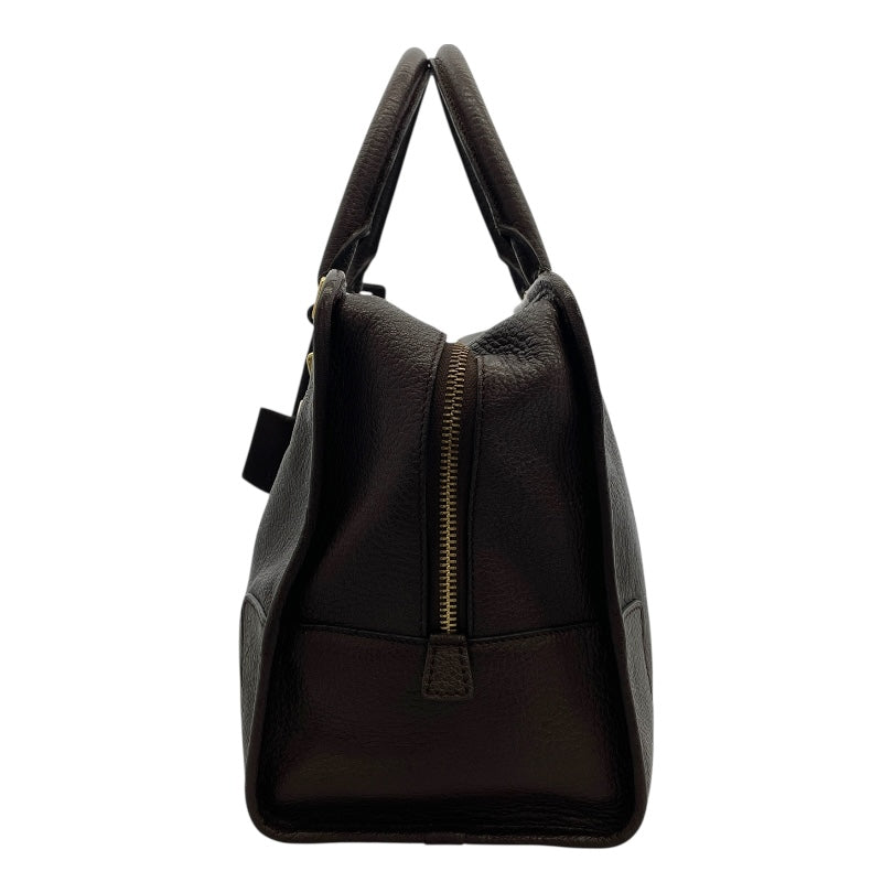 ロエベ LOEWE アマソナ36 ブラウン レザー レディース ハンドバッグ
