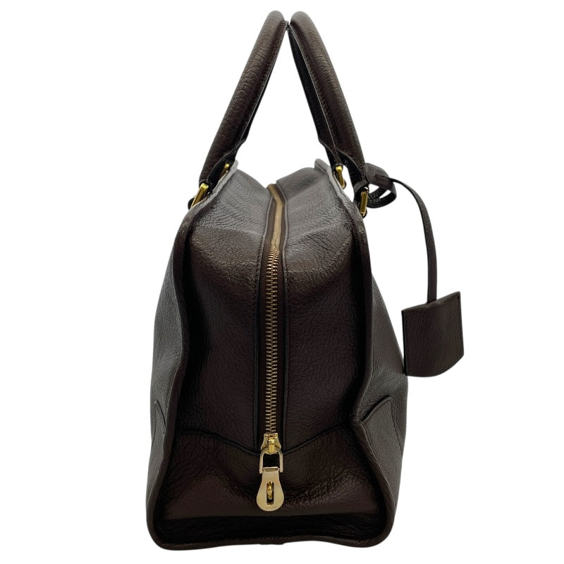 ロエベ LOEWE アマソナ36 ブラウン レザー レディース ハンドバッグ