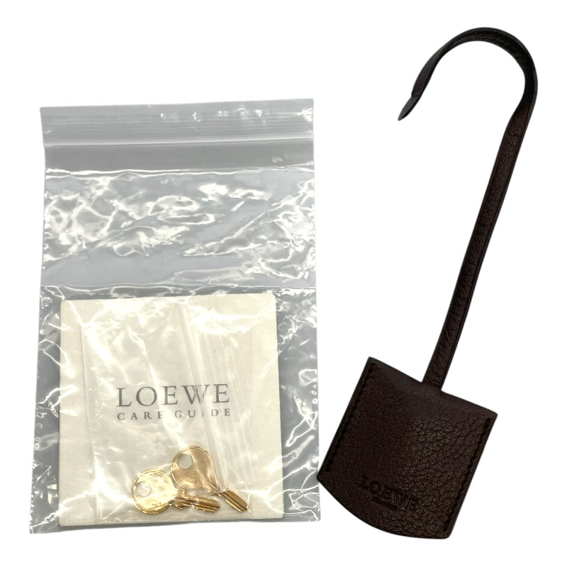 ロエベ LOEWE アマソナ36 ブラウン レザー レディース ハンドバッグ