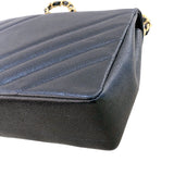 シャネル CHANEL ラージフラップチェーンショルダー GD金具 キャビア レディース ショルダーバッグ