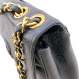 シャネル CHANEL ラージフラップチェーンショルダー GD金具 キャビア レディース ショルダーバッグ