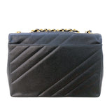 シャネル CHANEL ラージフラップチェーンショルダー GD金具 キャビア レディース ショルダーバッグ