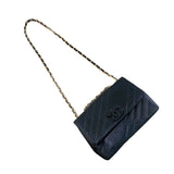 シャネル CHANEL ラージフラップチェーンショルダー GD金具 キャビア レディース ショルダーバッグ