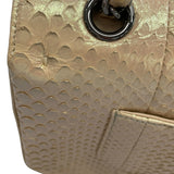 シャネル CHANEL マトラッセ25  A01112 ピンクベージュ×シルバー金具 パイソン レディース ショルダーバッグ