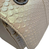 シャネル CHANEL マトラッセ25  A01112 ピンクベージュ×シルバー金具 パイソン レディース ショルダーバッグ