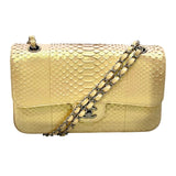 シャネル CHANEL マトラッセ25  A01112 ピンクベージュ×シルバー金具 パイソン レディース ショルダーバッグ