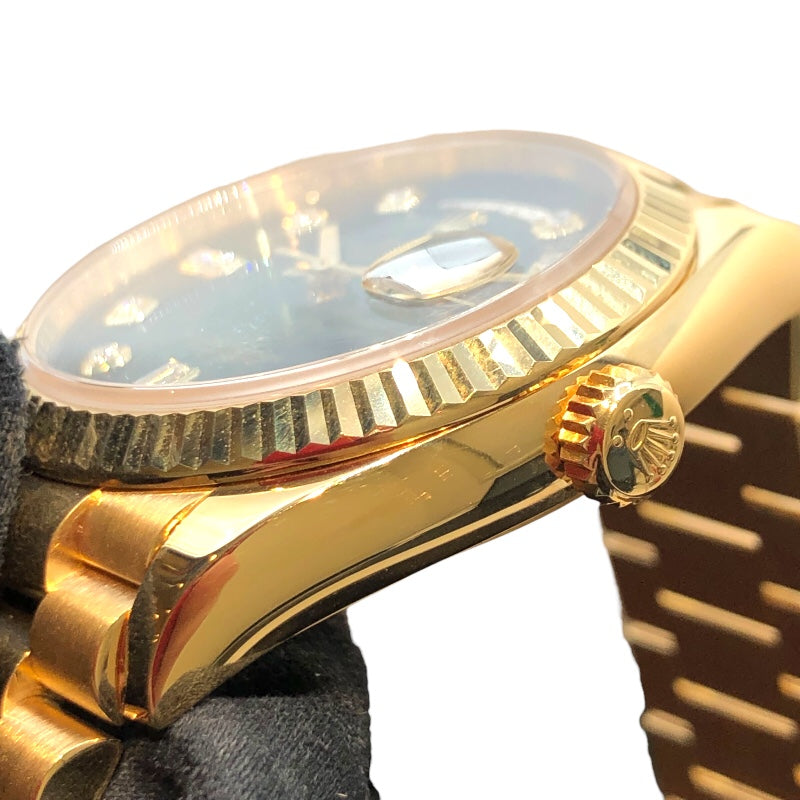 ロレックス ROLEX デイデイト36グリーンオングレ 128238A グリーン K18イエローゴールド G750YG ユニセックス 腕時計