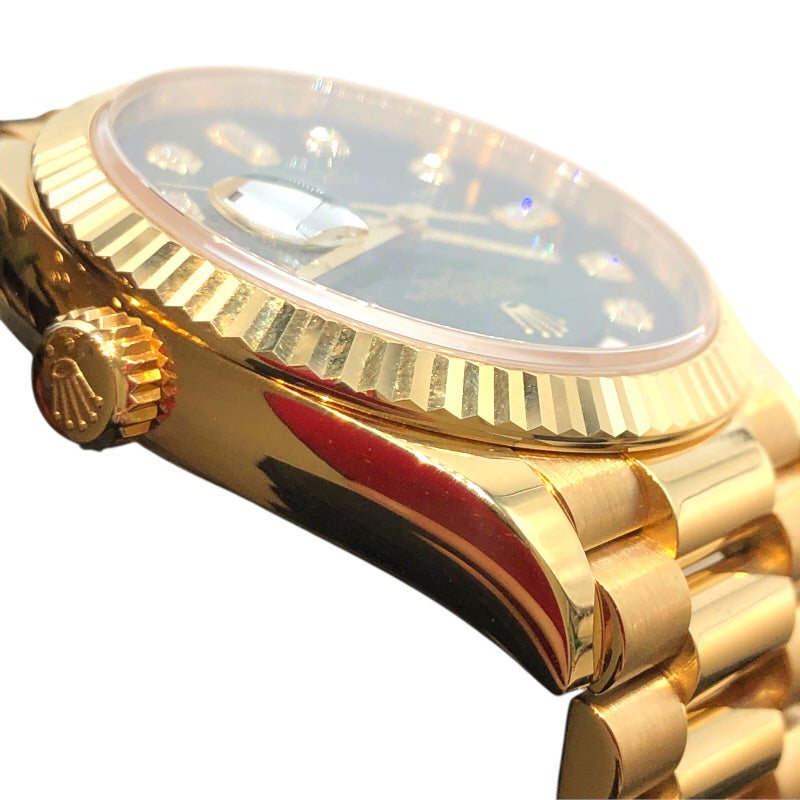 ロレックス ROLEX デイデイト36グリーンオングレ 128238A グリーン K18イエローゴールド G750YG ユニセックス 腕時計