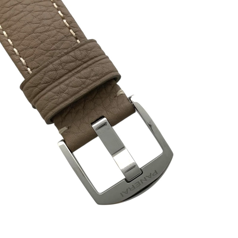 パネライ PANERAI ルミノール ドゥエ PAM01043 ホワイト SS/革ベルト 自動巻き ユニセックス 腕時計