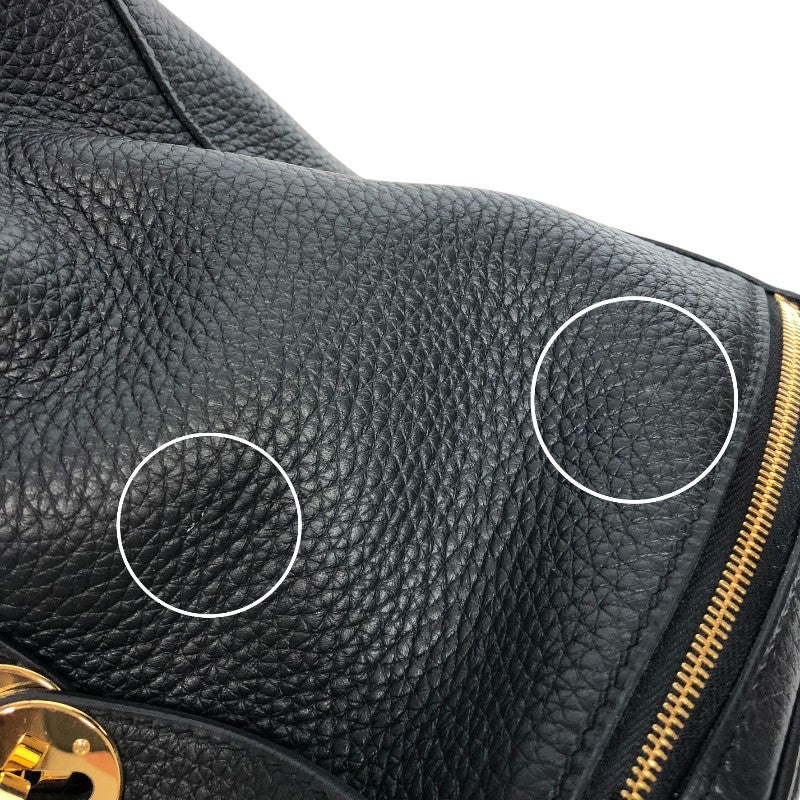 エルメス HERMES リンディ26 B刻 ブラック ゴールド金具 トリヨンクレマンス レディース ショルダーバッグ