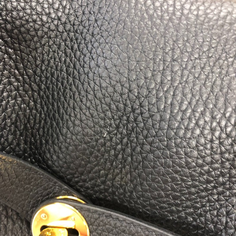 エルメス HERMES リンディ26 B刻 ブラック ゴールド金具 トリヨンクレマンス レディース ショルダーバッグ