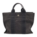 エルメス HERMES エールライントートPM グレー SV金具 ナイロン/キャンバス レディース ハンドバッグ