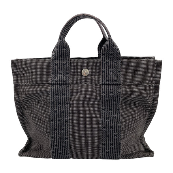 エルメス HERMES エールライントートPM グレー SV金具 ナイロン/キャンバス レディース ハンドバッグ