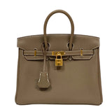 エルメス HERMES バーキン25 Z刻 エトゥープ ゴールド金具 トゴ レディース ハンドバッグ