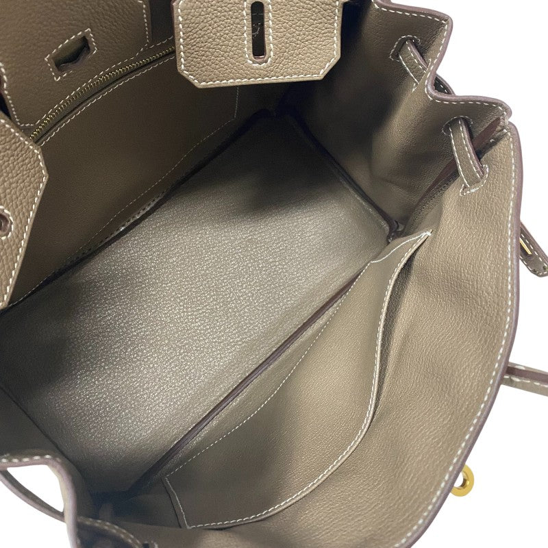 エルメス HERMES バーキン25 Z刻 エトゥープ ゴールド金具 トゴ レディース ハンドバッグ