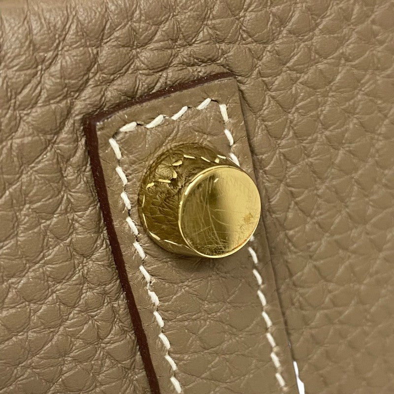 エルメス HERMES バーキン25 Z刻 エトゥープ ゴールド金具 トゴ レディース ハンドバッグ