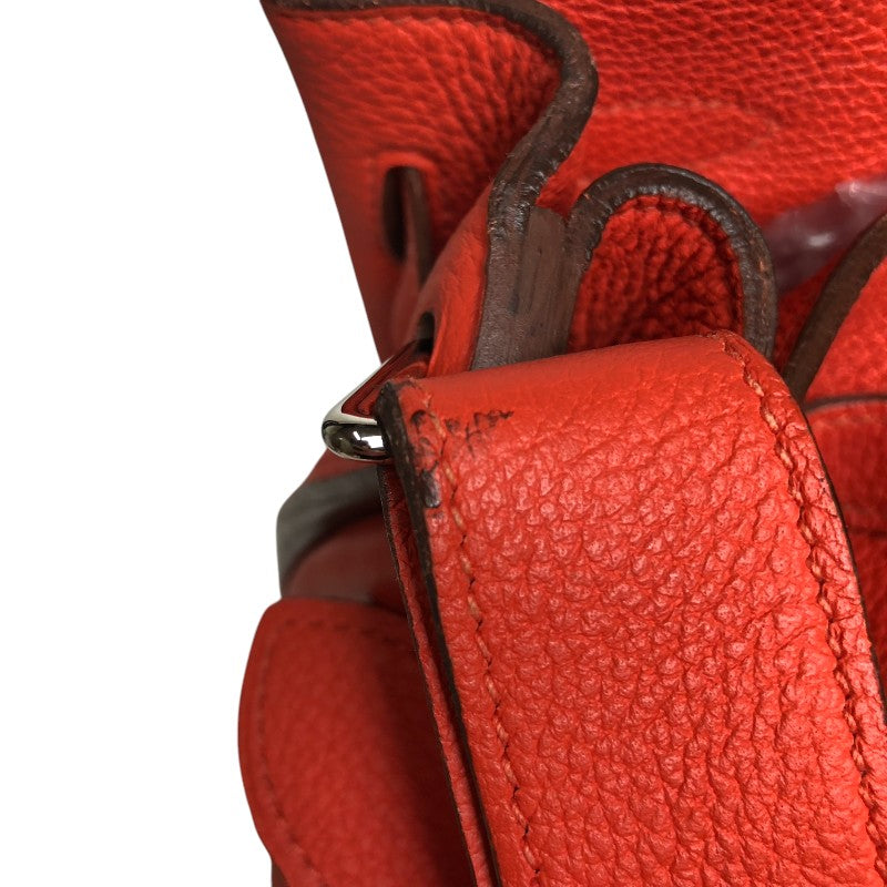 エルメス HERMES ソーケリー26 □Q刻 ルージュピヴォワンヌ シルバー金具 トゴ レディース ショルダーバッグ