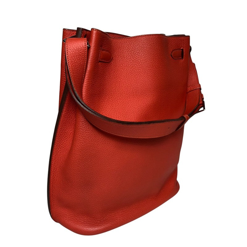 エルメス HERMES ソーケリー26 □Q刻 ルージュピヴォワンヌ シルバー金具 トゴ レディース ショルダーバッグ