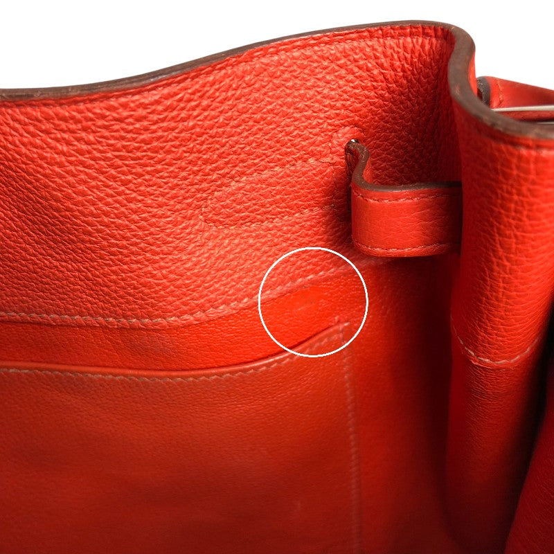 エルメス HERMES ソーケリー26 □Q刻 ルージュピヴォワンヌ シルバー金具 トゴ レディース ショルダーバッグ