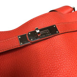 エルメス HERMES ソーケリー26 □Q刻 ルージュピヴォワンヌ シルバー金具 トゴ レディース ショルダーバッグ