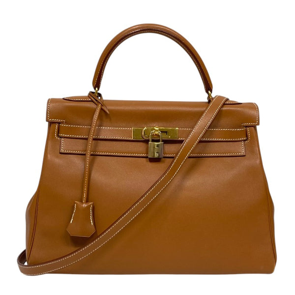 エルメス HERMES ケリー32 内縫い □B刻 ゴールド ゴールド金具 ガリバー レディース ハンドバッグ
