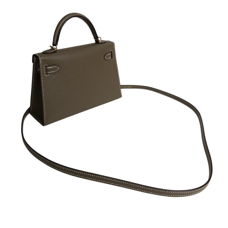 エルメス HERMES ミニケリー2 Z刻印 エトゥープ ゴールド金具